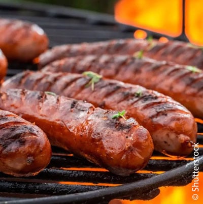 Würste af dem Grill